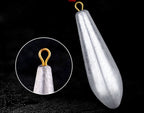 Willow Leaf Lead Sinkers with Ring, 0.35–3.53 oz (10–100 g) – product photo