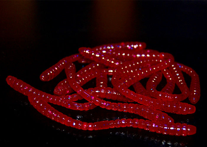 Red Soft Worm Lure, 10 cm (4 in), 10-Pack – product photo