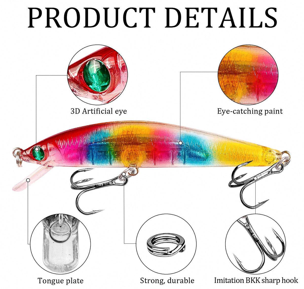 Sinking Minnow Lure, 10 cm, 29 g (1 oz) – product photo