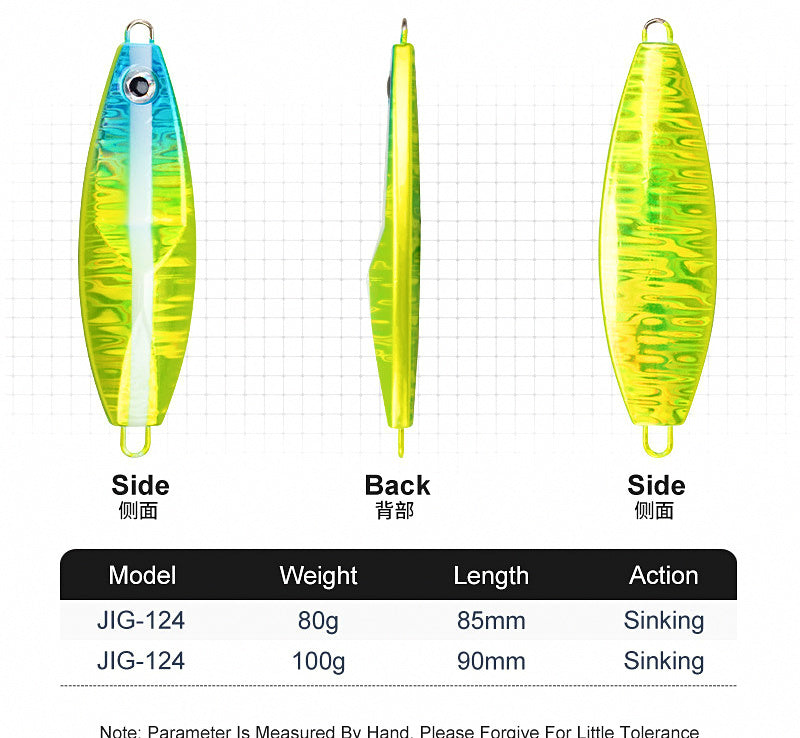 Glow Slow Pitch Jig, 80 g & 100 g (2.8 oz & 3.5 oz) – product photo