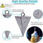 Pyramid Sinker with Eye, Lead, 1–16 oz (28–448 g) – product photo