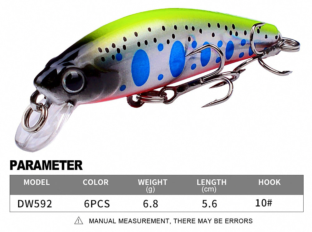 Short Lip Sinking Minnow Lure, 7 g (0.25 oz) – product photo