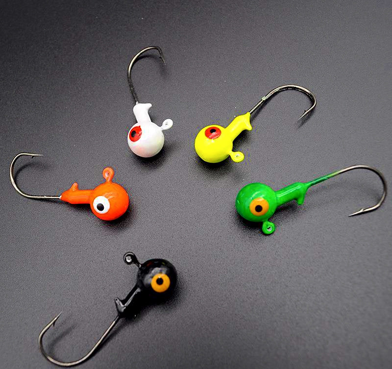 Round Lead Jig Head Hooks, Barbed, 7 g & 10 g, 5-Pack – product photo