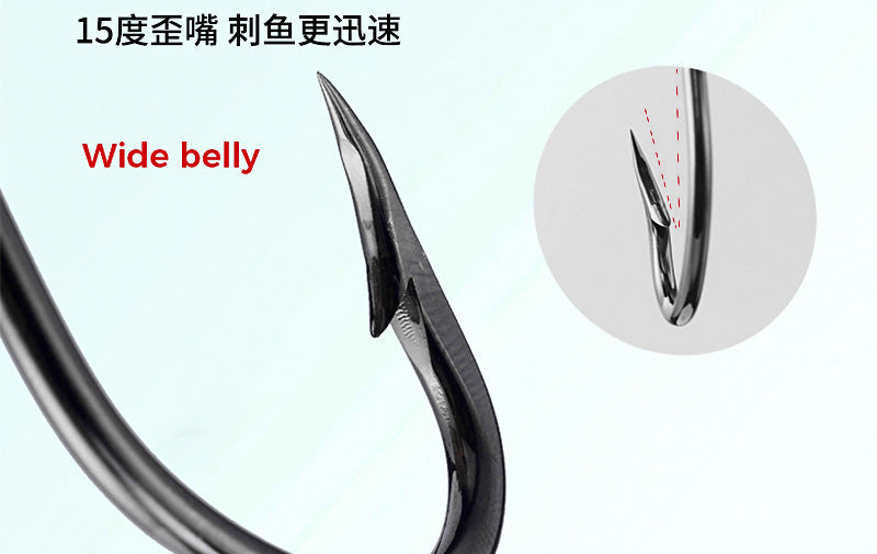 Grouper Hooks for Deep Sea Boat Fishing, Sizes 25–45, Barbed – product photo