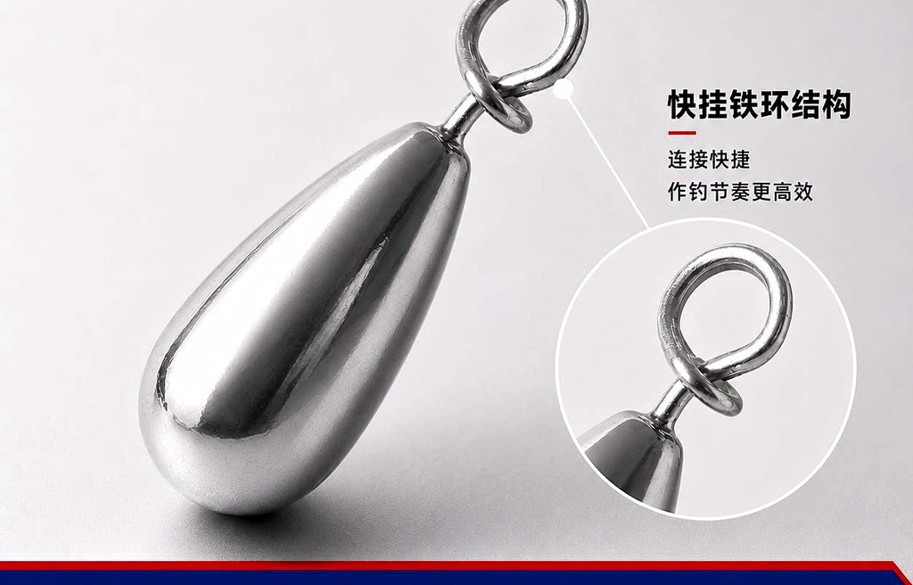 Tungsten Quick-Change Teardrop Sinkers, 0.05–0.74 oz (1.3–21 g) – product photo