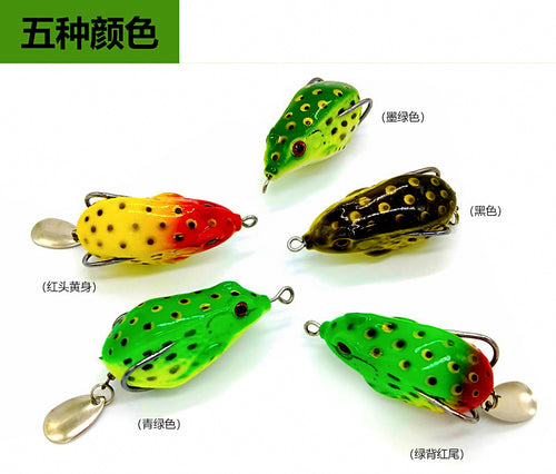 Soft Frog Lure with Sequin, Double Hooks, 4–5.5 cm (1.6–2.2 in) – product photo