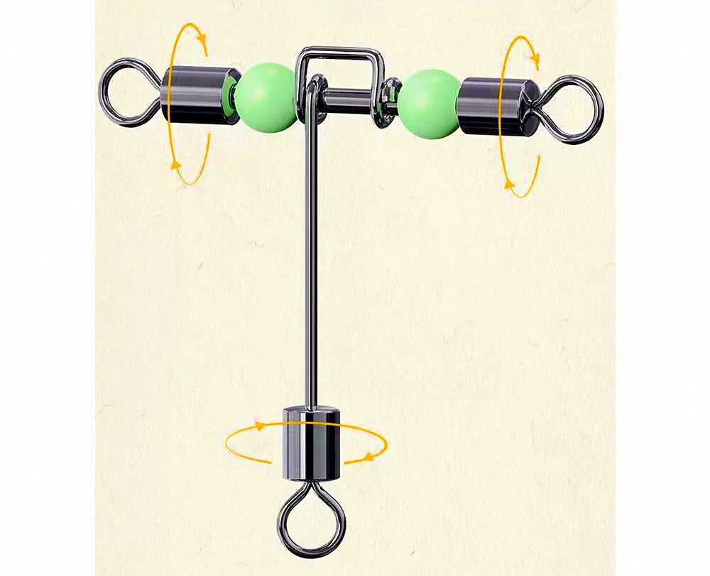 Long T Three-Way Swivel Connectors, 22–45 mm (0.9–1.8 in) – product photo