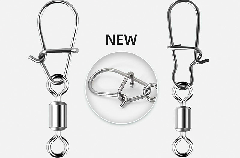 Stainless Steel Snap and Figure-8 Ring Connectors, 10–100 pcs – product photo