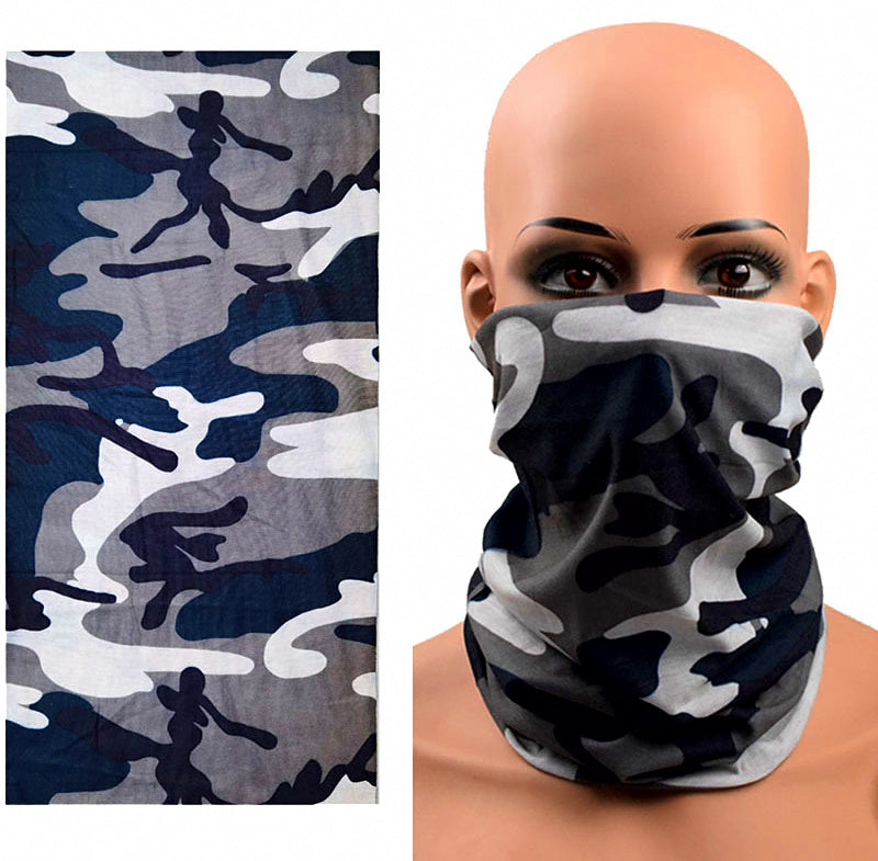 Camo Neck Gaiter Face Cover, UV Sun Protection, 25x50 cm – product photo