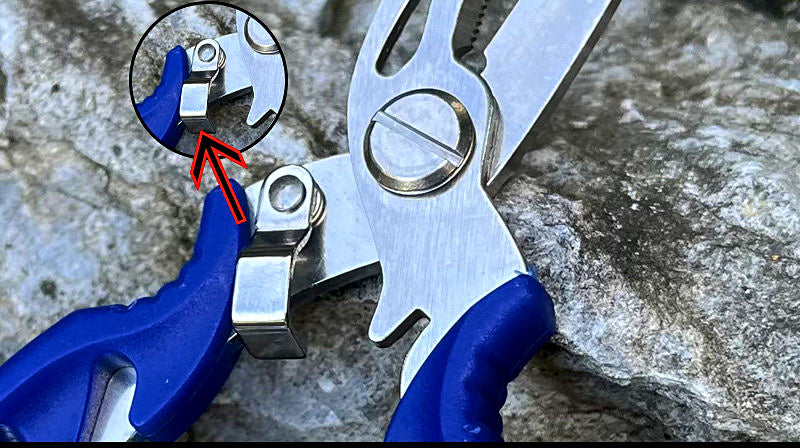Split Ring Pliers with Braid Line Cutter, Stainless Steel – product photo