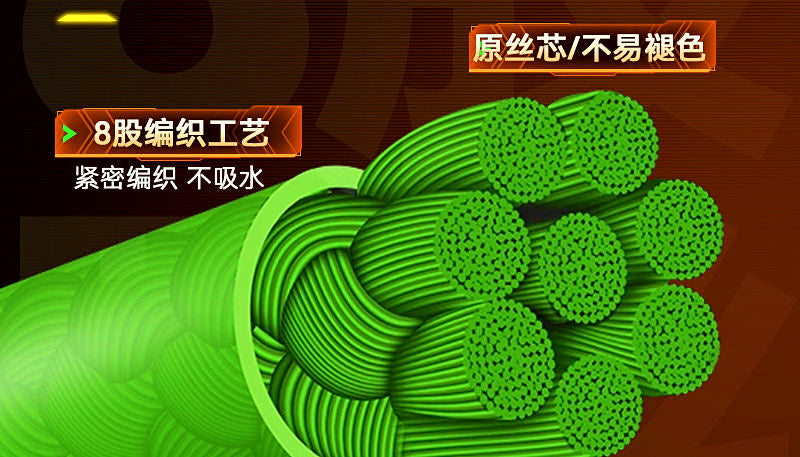 8-Strand Braided PE Line, PE 0.6–5.0, 300 m or 500 m – product photo