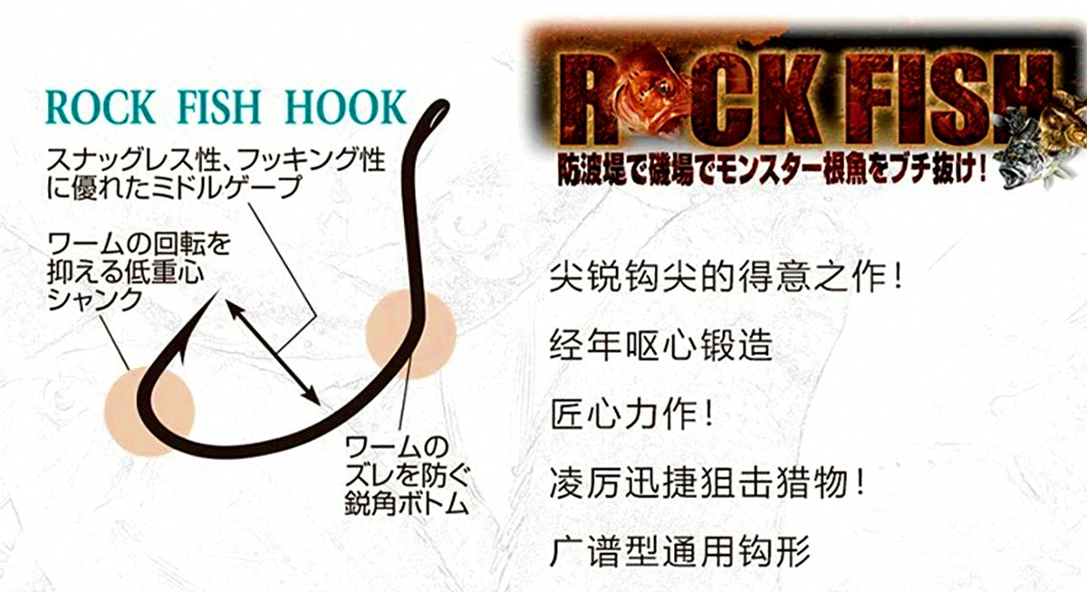 Wacky Rig Offset Crank Hooks for Soft Baits, #5–1/0 – product photo