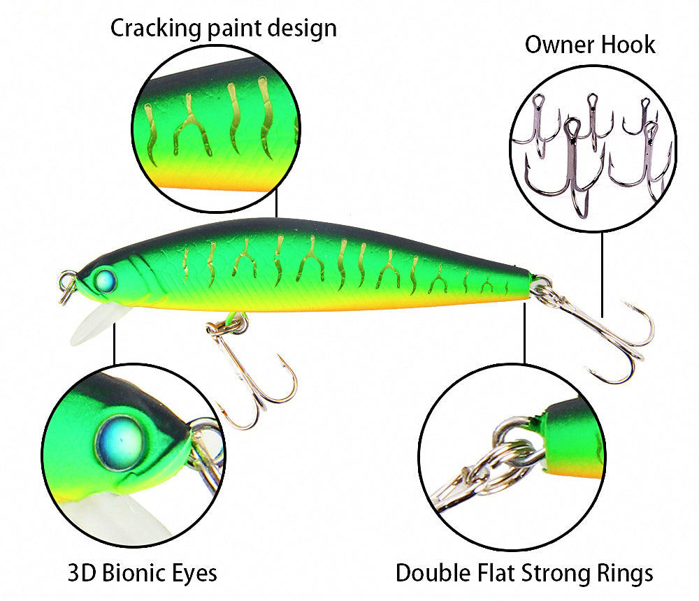 Laser Minnow Hard Bait, 7 cm (2.8 in), 6 g (0.2 oz) – product photo
