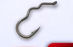 Barbed Multi-Bend Flip Hooks, Sizes #1–#14, Black/Gold/Red – product photo