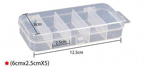 Clear Plastic Lure Box, Tackle Storage Case, Small to XL – product photo