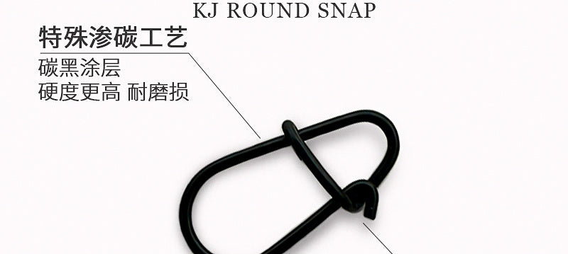 Black Gourd-Shape Fishing Snaps, 50 pcs, Sizes 000–2 – product photo
