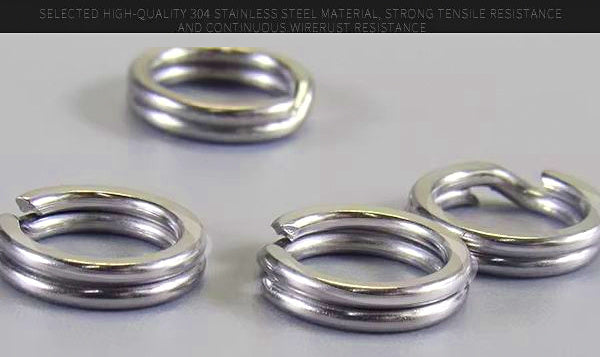 304 Stainless Double Loop Connectors for Lures, 50-Pack – product photo