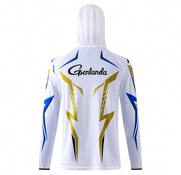 Quick-Dry Sun Protection Fishing Shirt, Bamboo Fiber, White – product photo
