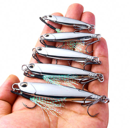 Silver Flat Metal Jig, 10–40 g (0.35–1.4 oz) – product photo