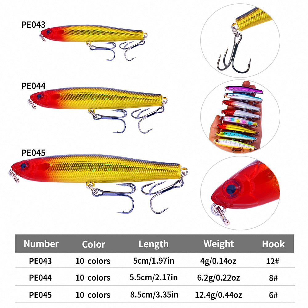 Sinking Pencil Lure, 5–8.5 cm, 4–12 g (0.14–0.42 oz) – product photo