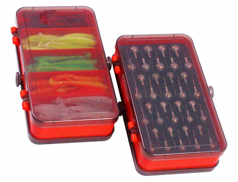 Double-Sided Tackle Box with Soft Bait & Jig Head Kit – product photo
