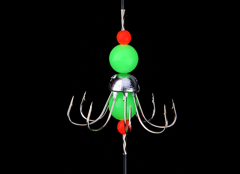 Glow Squid Jig Rig, Octopus Hook Rig, Barbed – product photo