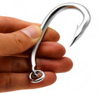 Large Barbed Tuna & Shark Hooks, High Carbon Steel – product photo