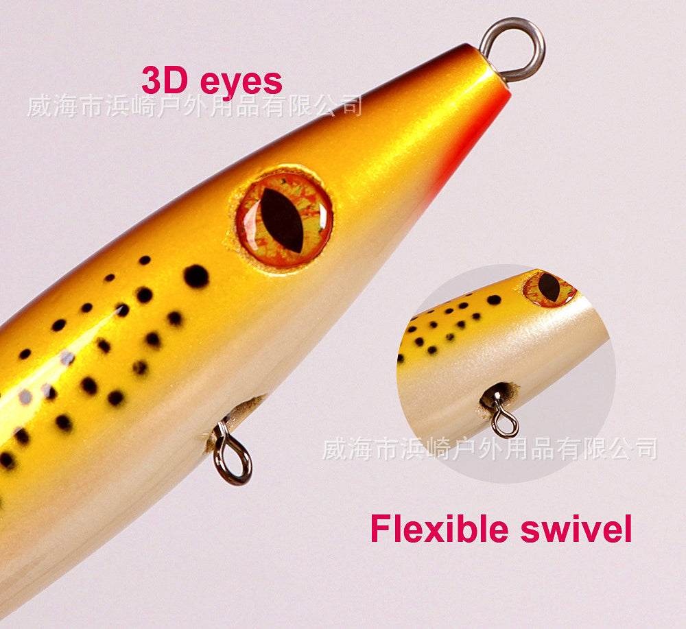Wood Stickbait Pencil Lure, 77 g (2.7 oz), 22 cm (8.7 in) – product photo