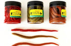Soft Plastic Sandworm, Earthworm & Curly Tail Lures + 6 Hooks – product photo