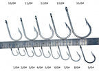 Barbed Stainless Steel Hooks, Sizes 1/0–9/0, 5 per Pack – product photo