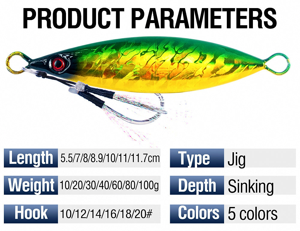 Metal Casting & Slow Pitch Jig, 10–100 g (0.35–3.5 oz) – product photo