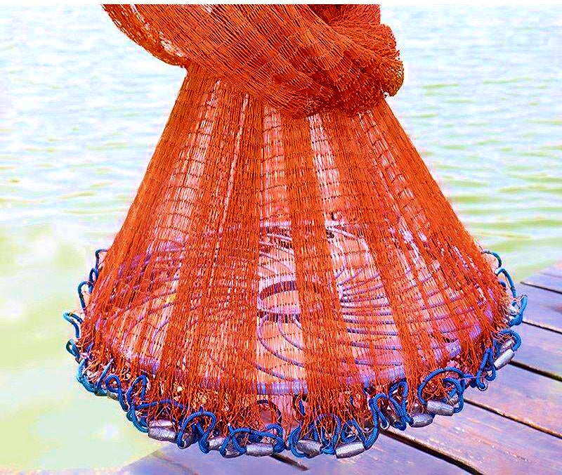 Frisbee-Style Hand Cast Net, 1.5–4.0 m (4.9–13.1 ft) Height – product photo