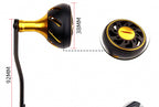 Extended Aluminum Baitcasting Reel Handle, CNC Knob, Gold – product photo