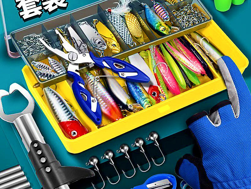 Beginner Fishing Lure Kit, Hard & Soft Baits, 9 Set Options – product photo