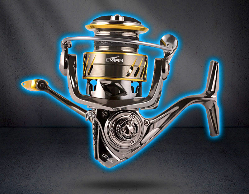 All-Metal Spinning Reel, Front Drag, Interchangeable Handle – product photo