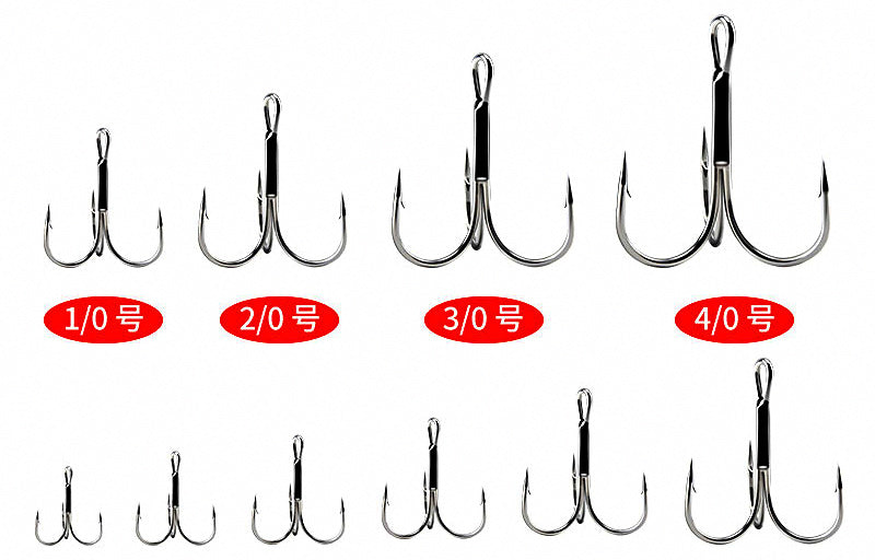 Treble Hooks, 20-Pack, Sizes #10 to 4/0 – product photo