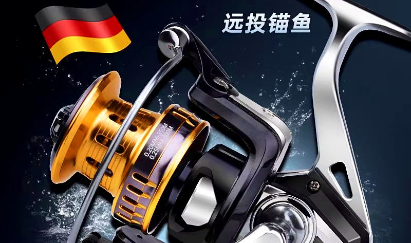 All-Metal Front Drag Spinning Reel, HE Series 500–7000 – product photo