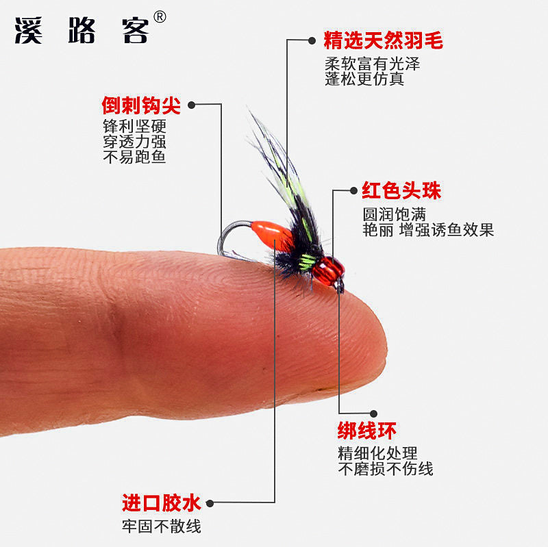 Pre-Tied Micro Fly Hooks & Sequin Rigs, Sizes #14–#18 – product photo