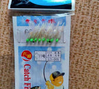White Fish Skin Bait Rig, 8 Hooks per Pack, Sizes 5-26 – product photo