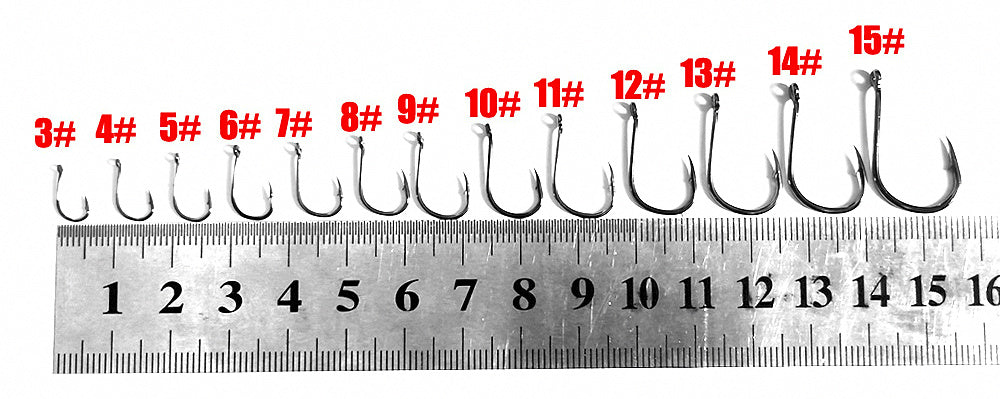 Iseni Hooks, Barbed High-Carbon Steel, Sizes #3–#15 – product photo