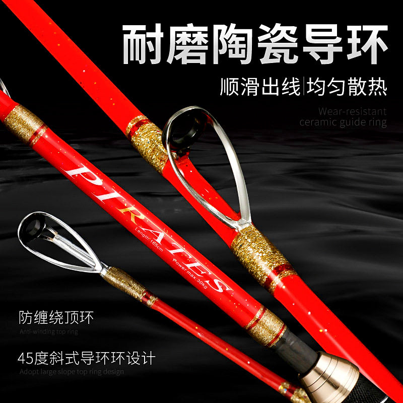 Slow Pitch Jigging Rod, 2-Piece Solid, 200–800 g (7–28 oz) – product photo