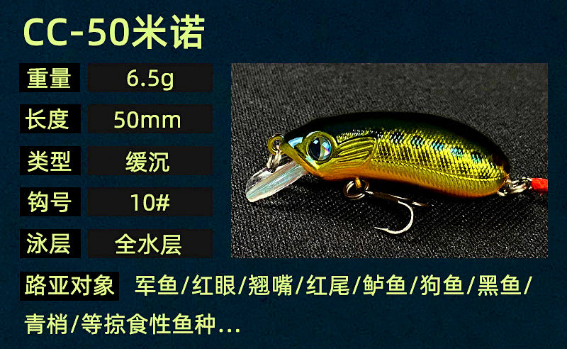 Fat Minnow Hard Bait Lure, Single or Treble Hook – product photo