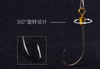 Pre-Tied Wire Snelled Single Hooks, 10 Pack – product photo