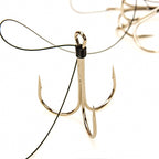 3-Hook Barbed Trolling Hook Rig, Size 8, Boat Fishing