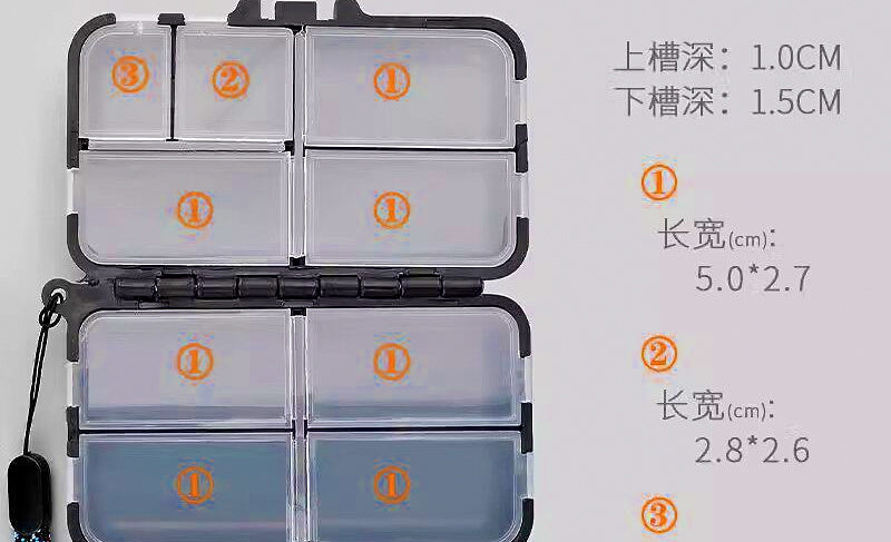 Double-Layer Mini Tackle Box for Hooks & Small Lures – product photo