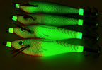 Wooden Shrimp Squid Jig (Egi), Glow, 6.5 g (0.23 oz) – product photo