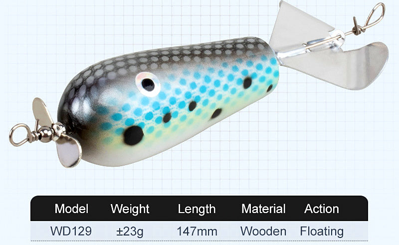 Floating Wood Pencil Popper Lure, 23 g (0.8 oz), 14.7 cm – product photo