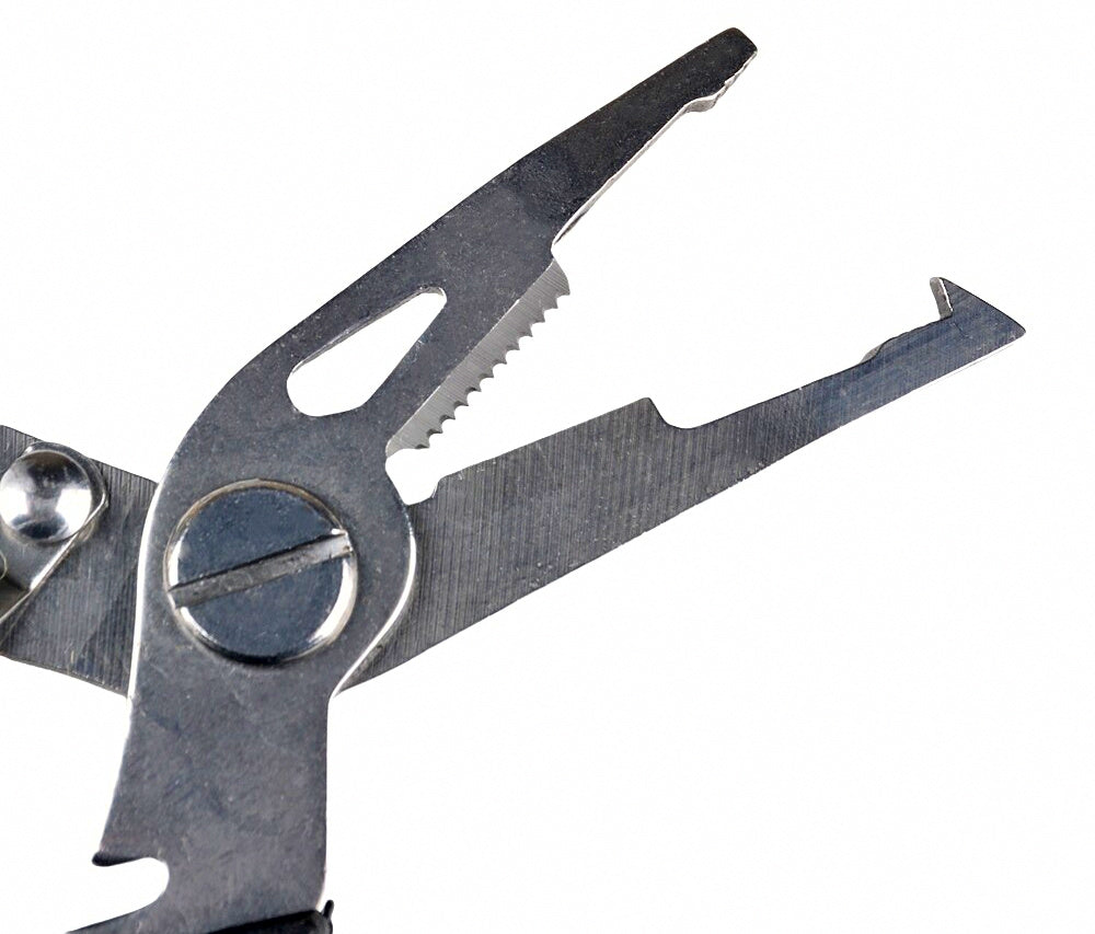 Stainless Steel Fishing Pliers with Braid Cutter, Split Ring – product photo