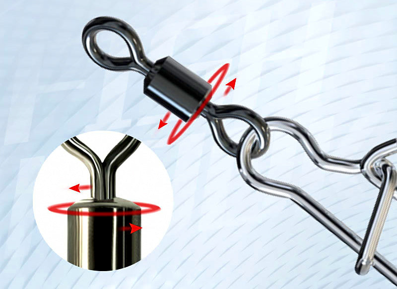 Snap Swivel with Reinforced Safety Pin Snap, Sizes 3/0-14 – product photo