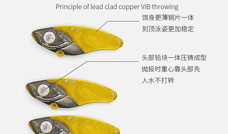 VIB Lipless Crankbait, 5–14 g (0.18–0.49 oz) – product photo
